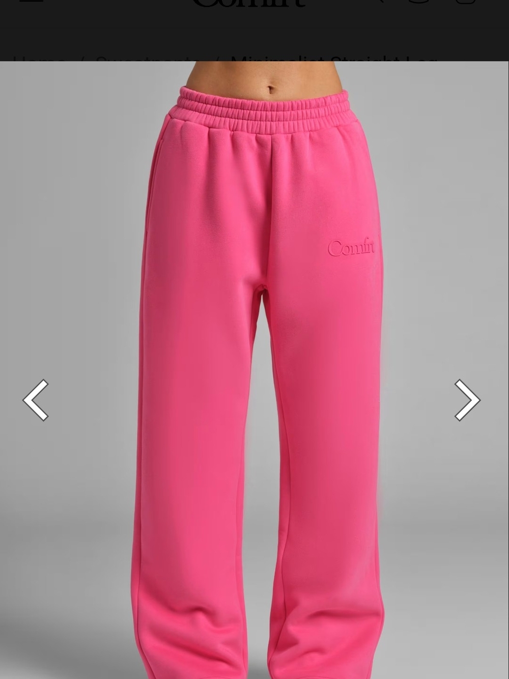 Comfort High-Waist Kids Sweatpants in Bright Pink